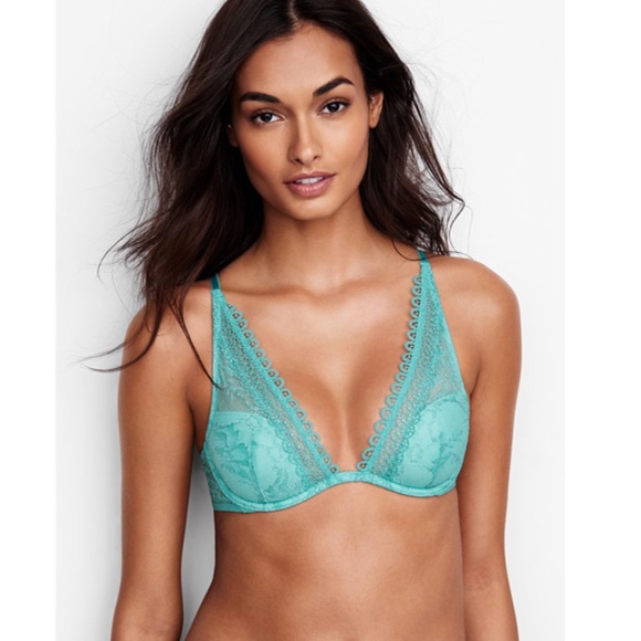 VICTORIA'S SECRET Cozumel Teal Crochet Lace - Picture 2 of 5
